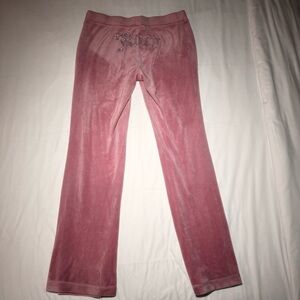 Juicy Couture women's Pink Velour Pants size medium